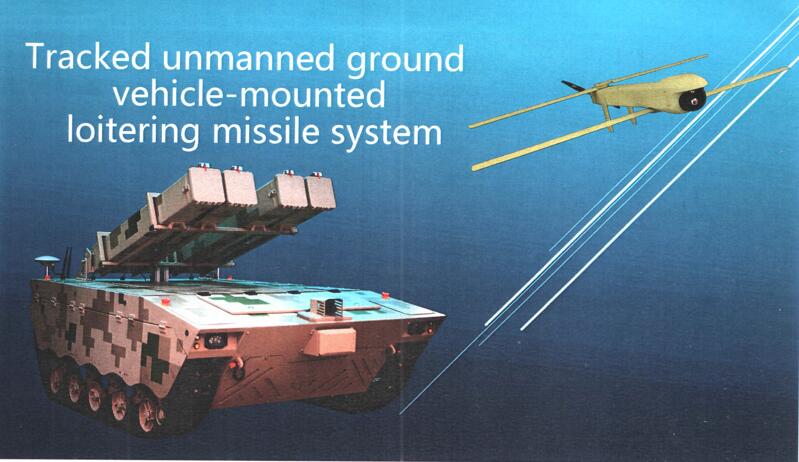 Tracked unmanned ground vehicle-mounted loitering munition system